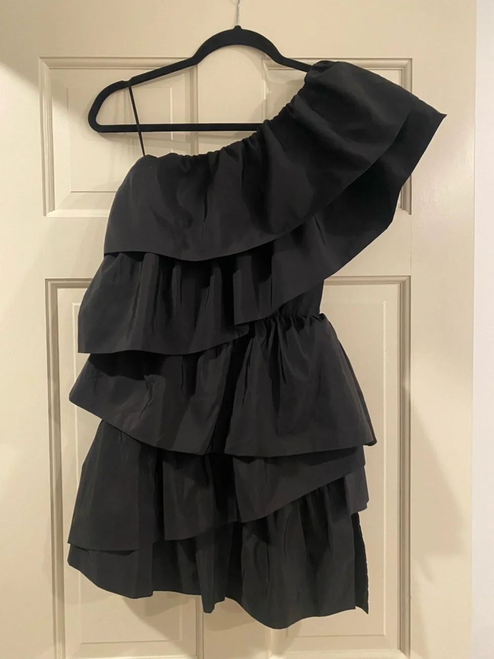 Endless Rose Black Ruffled One-Shoulder Dress - Picture 1 of 2